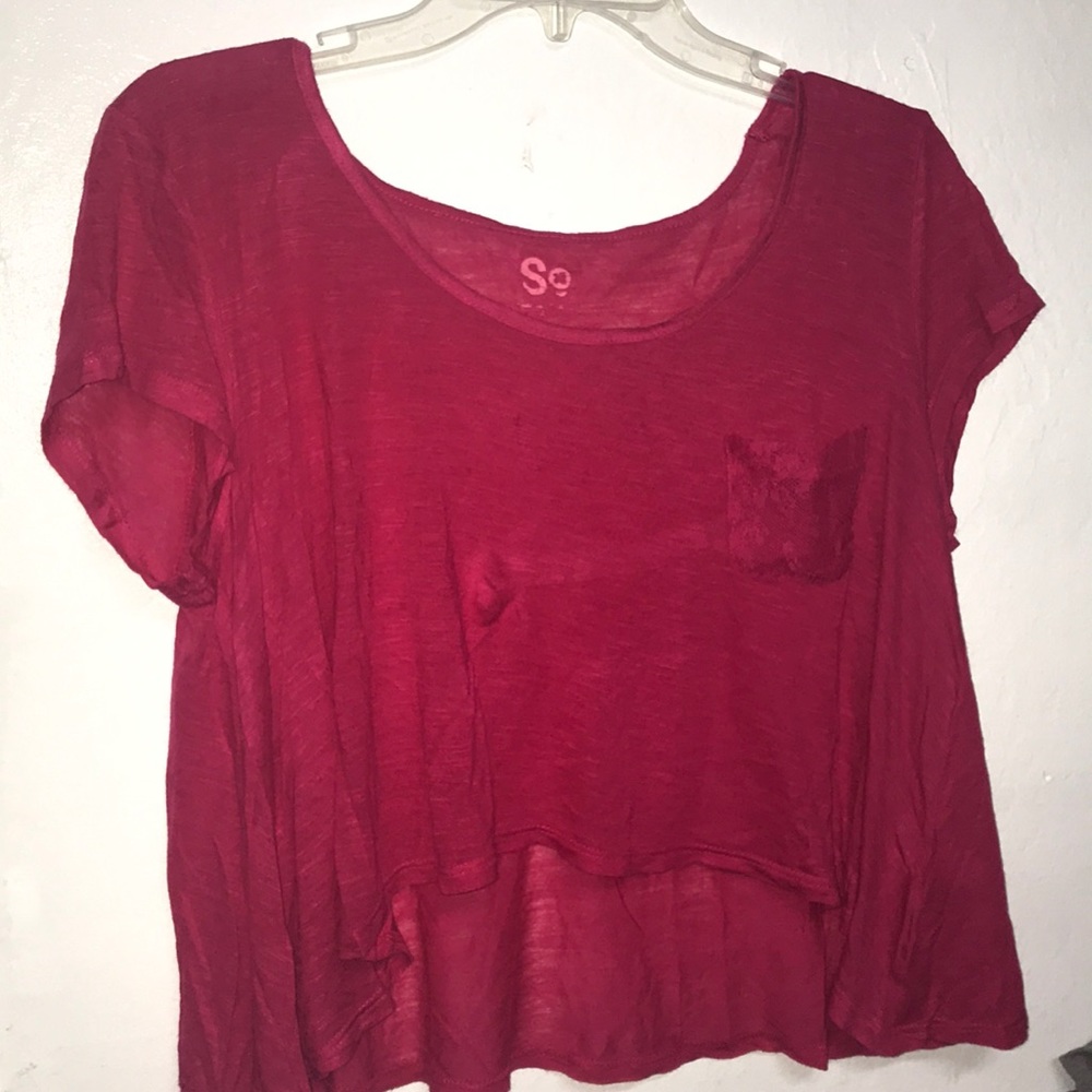 hot pink cropped tee